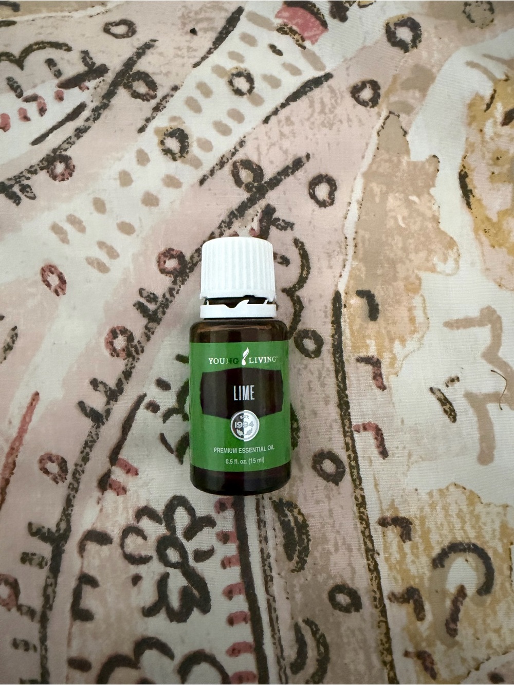 Young Living Lime Essential Oil Green Bottle with White Cap